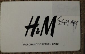 H&M Merchandise Gift Card Value £49.99