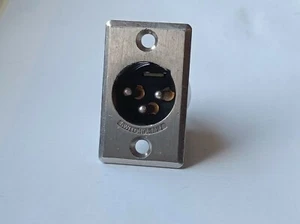 2 Pezzi 3 Pin XLR Maschio Switchcraft Pannello Attacco Telaio Microfono CANON - Foto 1 di 3