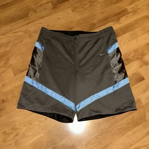 Vintage Nike Shorts Mens Blue Gray Black Reversible Shiny Basketball Shorts XXL - Picture 1 of 12