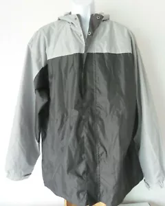 MACK RUSSO JACKET Sz XL Black Gray Hood Hooded Wind Rain Windbreaker Coat - Picture 1 of 10