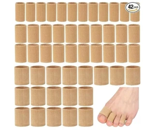 42 Pcs Toe Tubes Toe Cushion Corn Pads Soft Gel Toes Sleeves Protectors - Picture 1 of 7