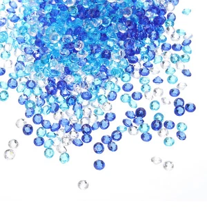 4000Pcs 4mm Acrylic Crystals Diamonds Wedding Table Vase Fillers Blue Clear - Picture 1 of 7