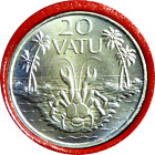 elf Vanuatu 20 Vatu 1983 Fao Palm Trees Crab