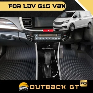 6D PRO Car Floor Mats for LDV G10 Van 2015-Current-Front Set-Black-Outback GT - Picture 1 of 11