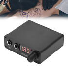 (Black US Plug)Tattoo Power Supply Alloy Dual Modes Tattoo Power Source RMM