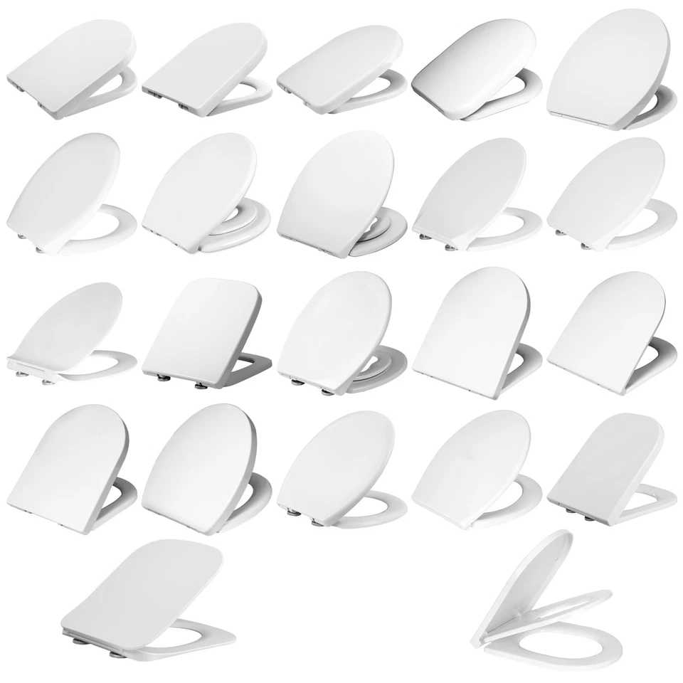 WC-Brille Toilettendeckel WC Sitz Klodeckel Toilettensitz Absenkautomatik e846 - Bild 1 von 1