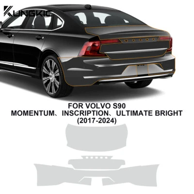 Película de protección de pintura precortada PPF para parachoques trasero Volvo S90 Inscription 2017-2024 Foto 1 de 4