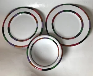 3 Pieces Circo By Deruta ( Italy) 2 Salad Plates & 1 Cereal Bowl - Bild 1 von 8