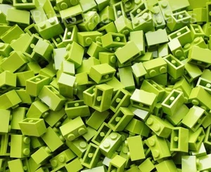LEGO BRICKS 100 x LIME 2x1 Pin From Brand New Sets Sent In a Sealed Bag - Picture 1 of 4