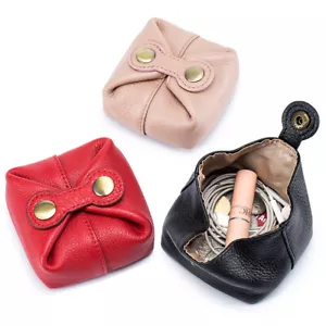 Cute Women Genuine Leather Coin Money Holder Mini Wallet Pouch Coin Change Purse - Picture 1 of 17