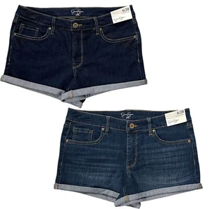 Jessica Simpson Womens Denim Roll Cuff Shorts Sz 4-8 Blue Charmer Stretch Casual - Picture 1 of 11