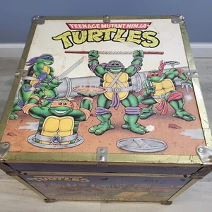 Teenage Mutant Ninja Turtles - Vintage Toy Chest - Wooden Box - TMNT - Picture 1 of 8