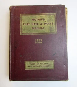 Motor's Flat Rate and Parts Manual 1953 25th Edition First Printing (HC 1953) - Picture 1 of 2