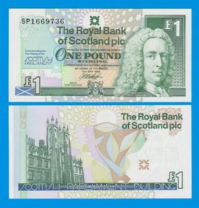Scotland 1 Pound 1999 P 360 UNC Commemorative note, Opening Scottish Parliament - Picture 1 of 1
