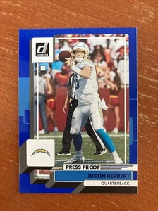 Justin Herbert BLUE Press Proof 2022 Panini Donruss #294 CHARGERS NFL - Bild 1 von 2