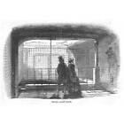 LONDON Queen Anne's Bath - Antique Print 1845