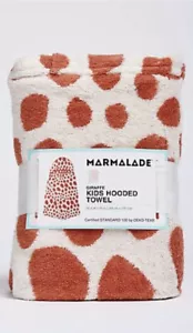 Asciugamano da bagno con cappuccio per bambini Marmalade™ in cotone con stampa giraffa - Nuovo con etichette - Foto 1 di 3