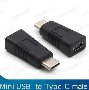 USB-C Type C Male to Mini USB Female Charging Adapter for Smartphones Tablets - Bild 1 von 1