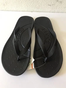 SANDALIAS CHANCLAS MUJER CROCS NEGRAS APTAS PARA EL AGUA PLAYA/PISCINA TALLA 10 NUEVAS CON ETIQUETAS - Imagen 1 de 7