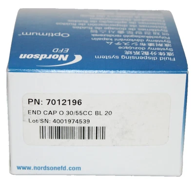 NORDSON 7012196 TAPA FINAL O 30/55CC NEGRO 20/CAJA NUEVO Foto 1 de 2