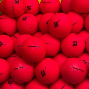 50 pelotas de golf Bridgestone e12 rojas mate usadas 2A Shag - Imagen 1 de 5