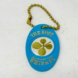 Portachiavi quadrifoglio blu fortunato originale 4 foglie vintage delizioso calvert extra - Foto 1 di 3