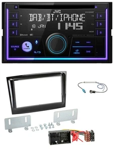 JVC MP3 USB 2DIN DAB Bluetooth CD Autoradio für Fiat Doblo ab 2015 piano schwarz - Bild 1 von 9