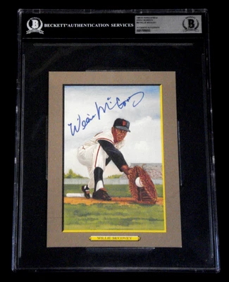 WILLIE MCCOVEY BECKETT SIGNED PEREZ-STEELE GREAT MOMENTS BASEBALL HOF CARD #22 - Image 1 of 3