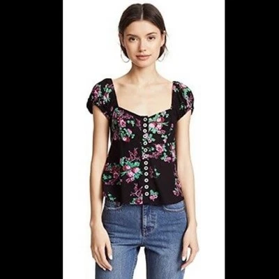 Free People Close To You衬衫炭黑色组合 — 第 1/4 张图片