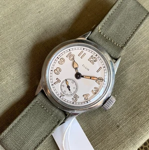 1941 Elgin Grade 554 ORD. DEPT. US Military Issued WWII Luminous Wristwatch - Picture 1 of 13