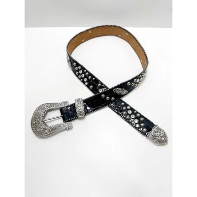 Justin’s Boots Cinturón Western Cristales Joyas y Tachuelas Talla 32 Vaquera  Foto 1 de 4