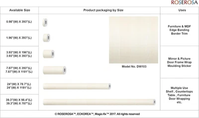 Papel tapiz autoadhesivo de madera sintética para pelar y pegar moldura de encimera para envoltura de puerta... Foto 1 de 4