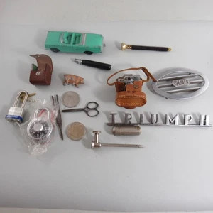 Junk Drawer Lot Mixed Collectibles Lot Coins Locks Badges - Picture 1 of 5