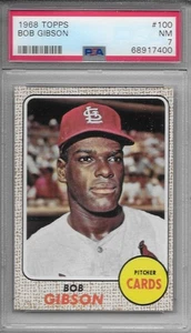 1968 Topps Baseball Bob Gibson #100 PSA 7 casi nuevo Cardenales de San Luis - Imagen 1 de 2