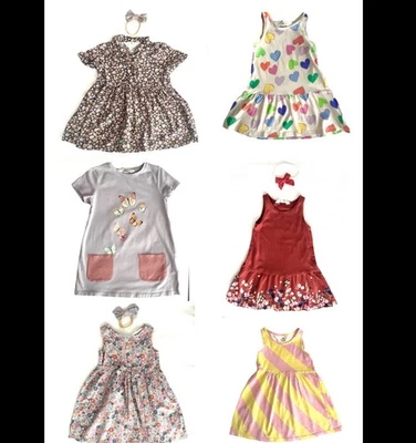 Paquete Lote De 6 Vestidos H&M Talla 2T Algunos Con Lazos Para el Pelo Excelente Estado Foto 1 de 4