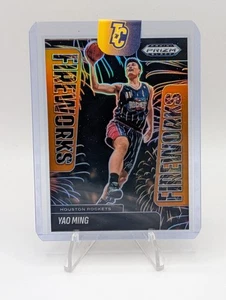 2024 NBA Panini Prizm BLACK 🔥Yao Ming Fireworks Orange (#9/49) SP ROCKETS - Picture 1 of 3