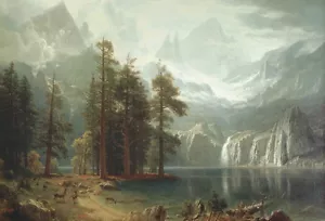 Sierra Nevada by Albert Bierstadt Art Print Scenic Landscape Poster 16x20 - Picture 1 of 1