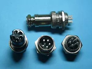 50 pcs XLR 16mm 5 Pin Audio Cable Chassis Mount Connector New - Bild 1 von 4