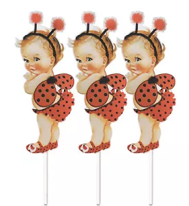 Centros de mesa Ladybug decoración de mesa de cumpleaños para baby shower - Imagen 1 de 1