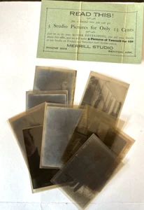 LOTE de Negativos Foto De Colección Perros Coche Antiguo Gente Merrill Studio Benton Arkansas AR - Imagen 1 de 15