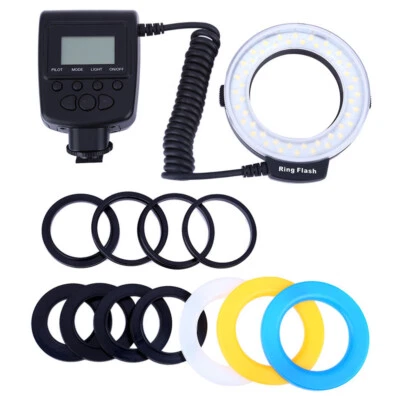 HD-130 Macro LED Ring Flash Light for Canon Nikon Canon Pentax Olympus Panasonic - Image 1 of 4