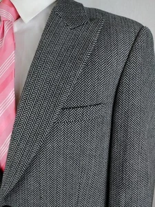 Michael Kors Men 42R Thick Cotton Tweed Gray Blazer Sport Coat Jacket Peaked Lpl - Picture 1 of 15