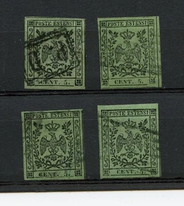 KMC4076-Italy-Modena #6 (I323) (4) Coat of Arms, Period after value, U,CV$180.00 - Picture 1 of 2