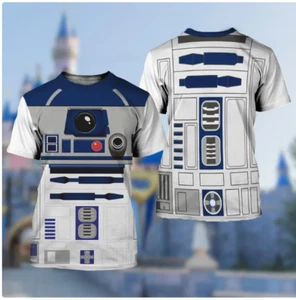 Costume Personaggi Robot Starwars Galaxy Edge Uomo 3D T-SHIRT REGALO HALLOWEEN - Foto 1 di 3