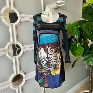 2026 Deux Mille Vingt Six Empire-Taillenkleid blau Damen Small NEU - Bild 1 von 12