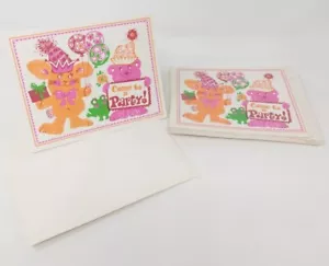 Vintage Current Stationary Party 6 Note Cards Bear Mouse Frog Illustration 1979 - Picture 1 of 9