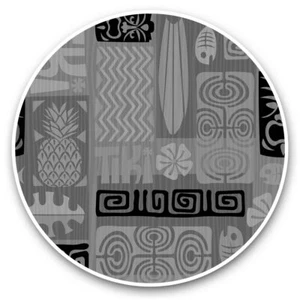 2 x Vinyl Aufkleber 25 cm (BW) - Cool Tiki Hawaii Surfbrett Surfer #35548 - Bild 1 von 8