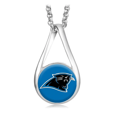 Carolina Panthers Womens Sterling Silver Link Chain Necklace With Pendant D28 Cover