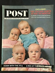 The Saturday Evening Post May 2 1964 Fischer Quints at Six Months - Picture 1 of 2