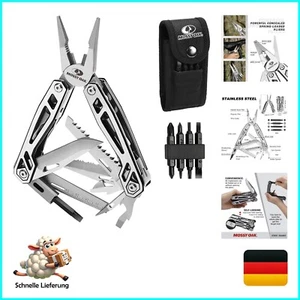 Mossy Oak Multifunktionszange,21 in 1 Multi-Tool Multifunktion mit Zange Klap... - Bild 1 von 10